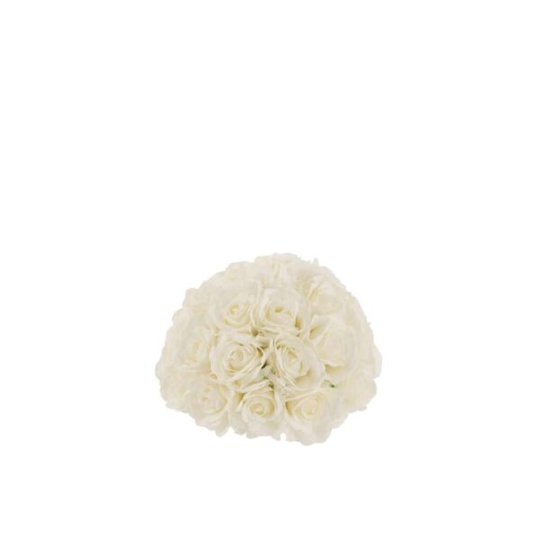 FLOWER BULB HALF ROSES PLASTIC WHITE SMALL
