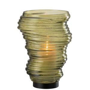 VASE TORNADO GLASS GREEN LARGE