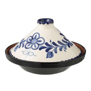 TAGINE GRANADA CERAMIC WHITE/COBALTO BLUE