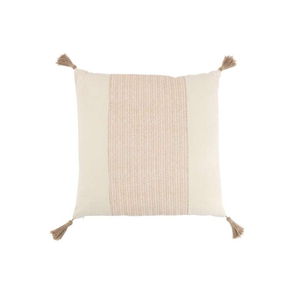 CUSHION WOVEN SQUARE POLYESTER BEIGE
