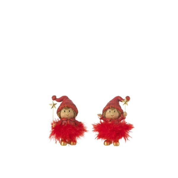 KID HAT+STAR FUR RESIN RED/GOLD SMALL ASSORTMENT OF 2