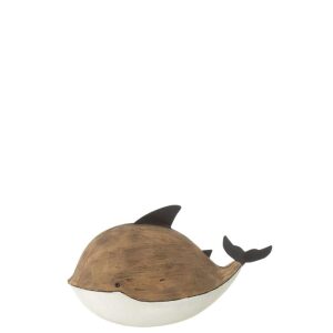 DOLPHIN PAULOWNIA WOOD NATURAL/WHITE LARGE