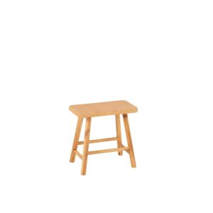STOOL RECTANGULAR CANE/FIR WOOD NATURAL