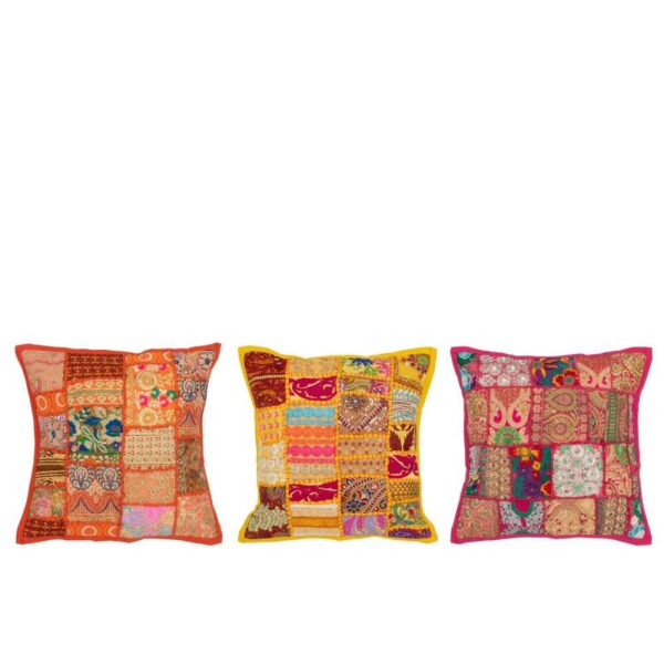 CUSHION PATTERNS PATCHWORK COTTON MIX ASSORTMENT OF 3