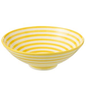 LEBRILLO BOWL GRANADA STRIPES CERAMIC WHITE/YELLOW