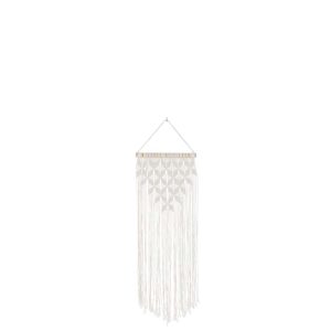 WALL DECORATION MACRAME LONG COTTON WHITE