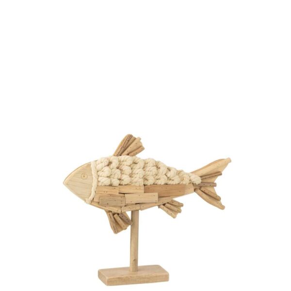 FISH ON STAND WOOD NATURAL