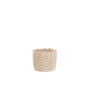 FLOWERPOT ROPE IMITATION CEMENT BEIGE SMALL