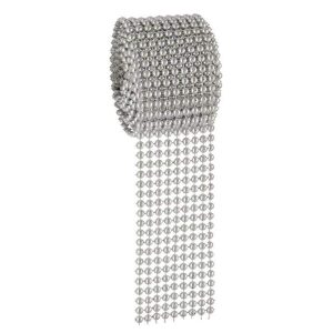 RIBBON STUDS BALL PLASTIC SILVER SMALL 5X180CM