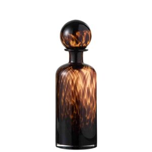 BOTTLE+STOP SPECK DECORATIVE GLASS BROWN/BLACK MEDIUM