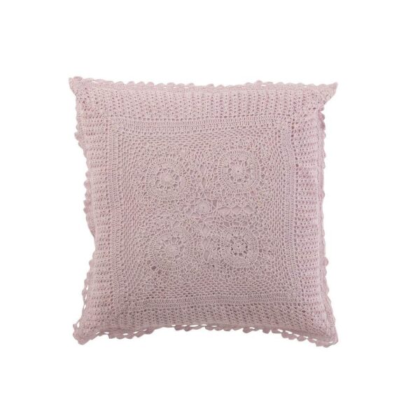 CUSHION SQUARE LACE COTTON VIOLET