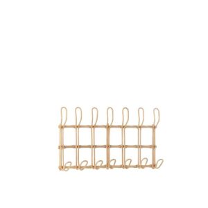 COATRACK ELLEN 6 HOOKS RATTAN NATURAL
