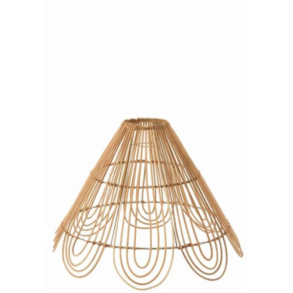 LAMP SHADE FLOWER RATTAN NATURAL