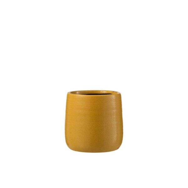 FLOWERPOT REGULAR CERAMIC OCHRE SMALL