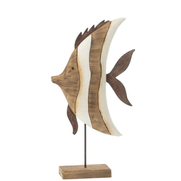FISH STRIPED ON STAND PAULOWNIA WOOD LARGE