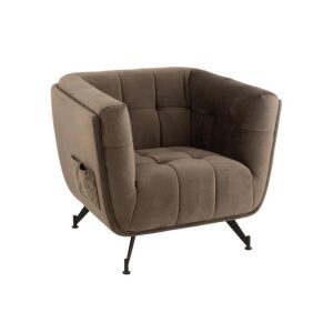 LOUNGE SEAT 1-PERSON TEXTILE/WOOD/METAL DARK GREY