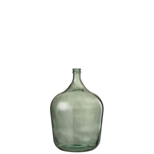 VASE CARAFE GLASS GREEN LARGE