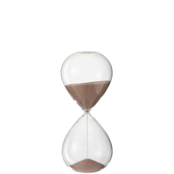 HOURGLASS DECO GLASS/SAND LIGHT PINK MEDIUM