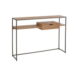 CONSOLE 1 DRAWER WOOD/METAL NATURAL