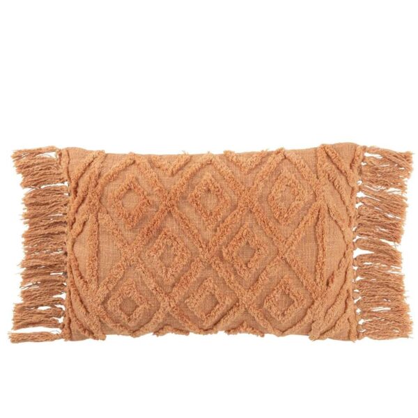 CUSHION TASSEL COTTON CORAL LONG