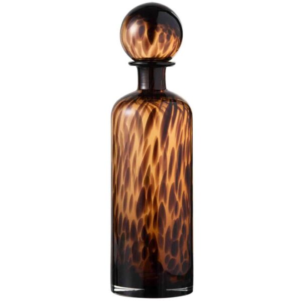BOTTLE+STOP SPECK DECORATIVE GLASS BROWN/BLACK LARGE