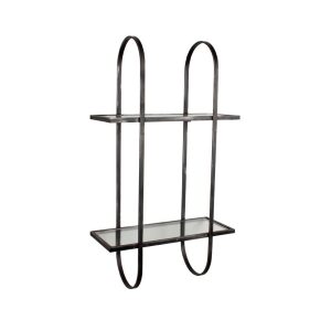 Hylle For Vegg Metall/Glass 108Cm