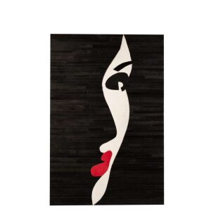 FRAME WOMAN LEATHER BLACK/WHITE/RED