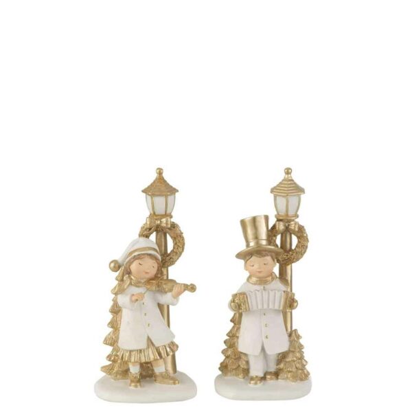 KID LANTERN POLY WHITE/GOLD ASSORTIMENT OF 2