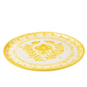 PLATE GRANADA CERAMIC WHITE/YELLOW