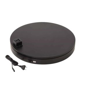 ROTATING BASE ROUND + SOCKET 40KG PLASTIC BLACK MEDIUM