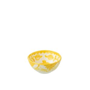 BOWL GRANADA HIGH CERAMIC WHITE/YELLOW SMALL