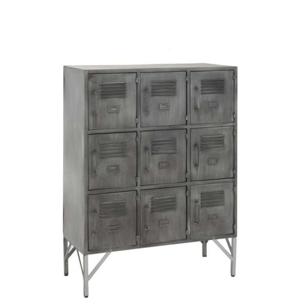 CUPBOARD 9DOORS METAL SILVER