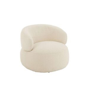 ARMCHAIR SWIVEL ROUND FOAM ECRU