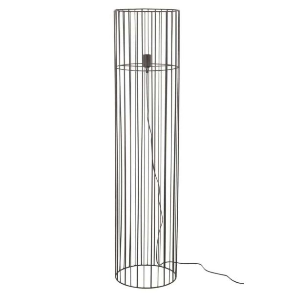 LAMP STANDING ROUND METAL BLACK