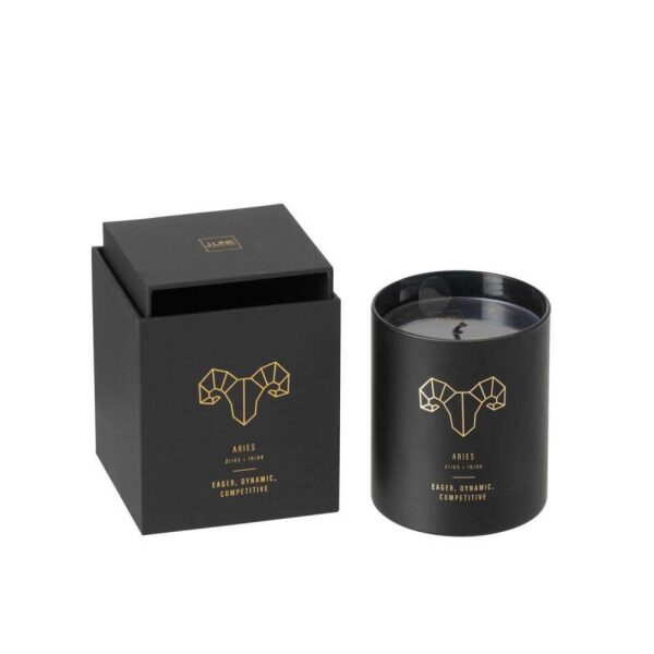 SCENTED CANDLE ASTRO ARIES BLACK-50H