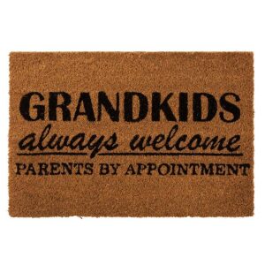 DOOR MAT GRANDKIDS COCONUT NATURAL/BLACK