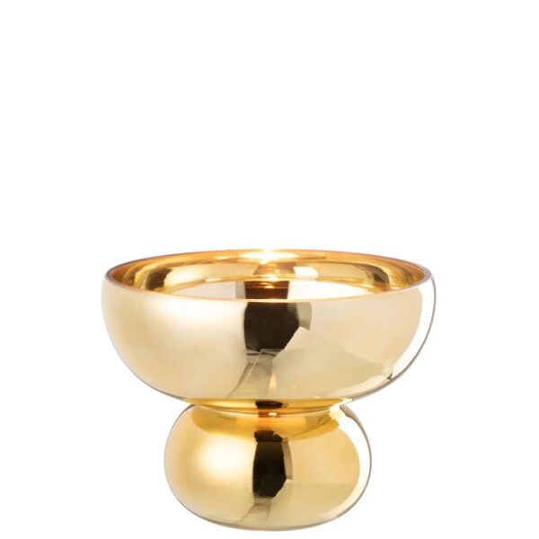 BOWL ROUNDED FOOT GLASS GOLD