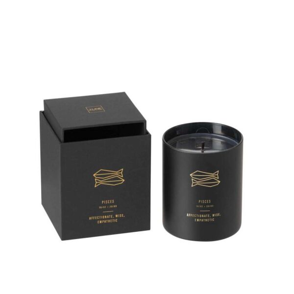 SCENTED CANDLE ASTRO PISCES BLACK-50H