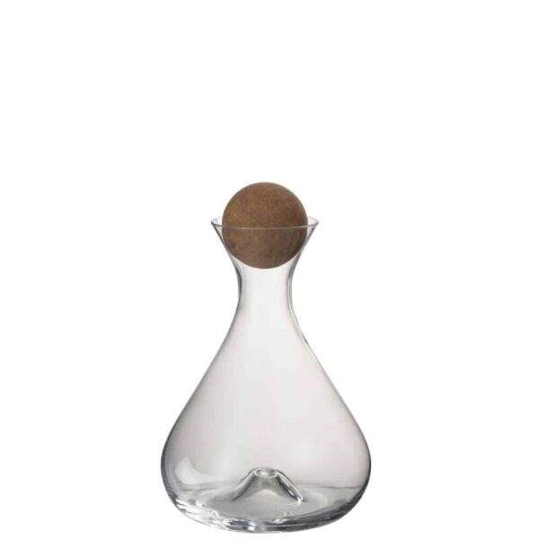DECANTER+PLUG GLASS/CORK TRANSPARENT