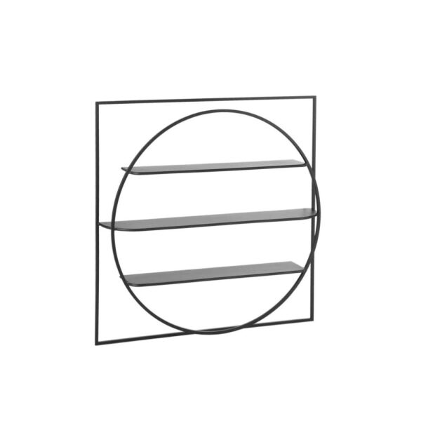 WALL SHELF NEWS METAL BLACK