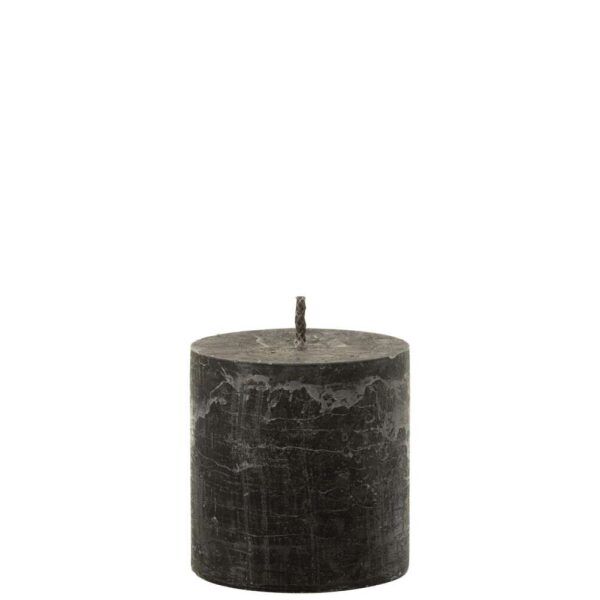 OUTDOOR CANDLE PILLAR PARAFFIN BLACK SMALL-70HOURS