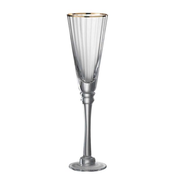 DRINKING GLASS CHAMPAGNE RIM GLASS TRANSPARENT/GOLD