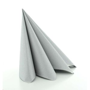 Serviett Tekstil 40X40Cm Sølv