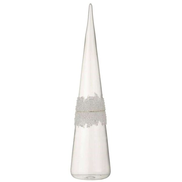 CONE SUGAR MIDDLE DIAMONDS LINE GLASS CLEAR LARGE