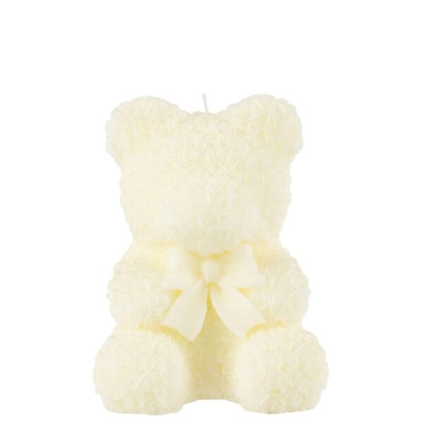 CANDLE TEDDY BEAR WHITE LARGE-25H