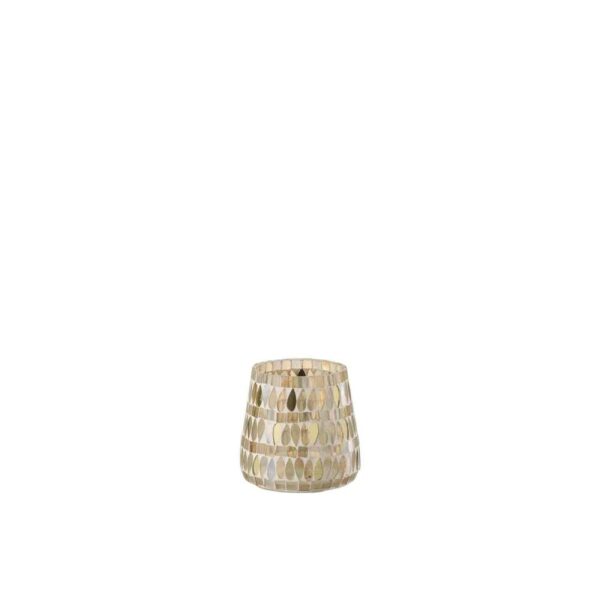 HURRICANE MOSAIC GLASS BEIGE MEDIUM
