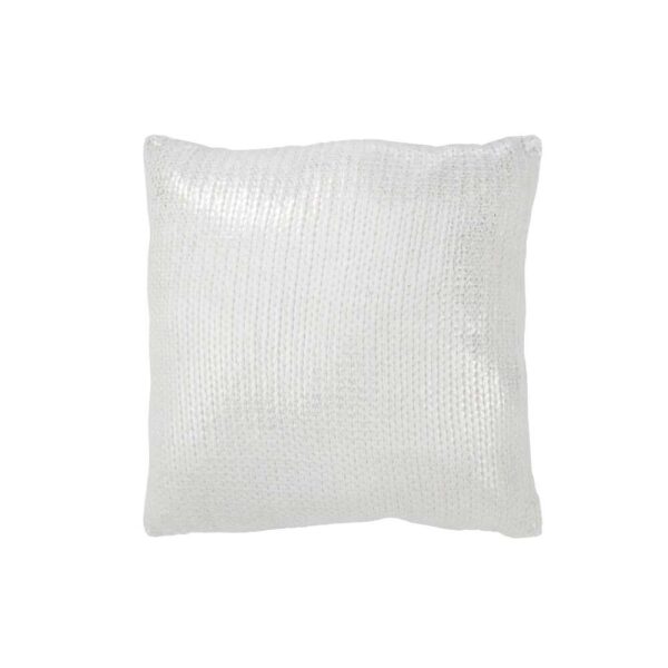 CUSHION METALLIC POLYESTER SILVER