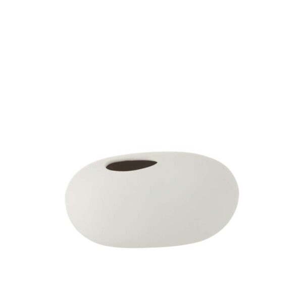 VASE OVAL CERAMIC MATT WHITE LARGE