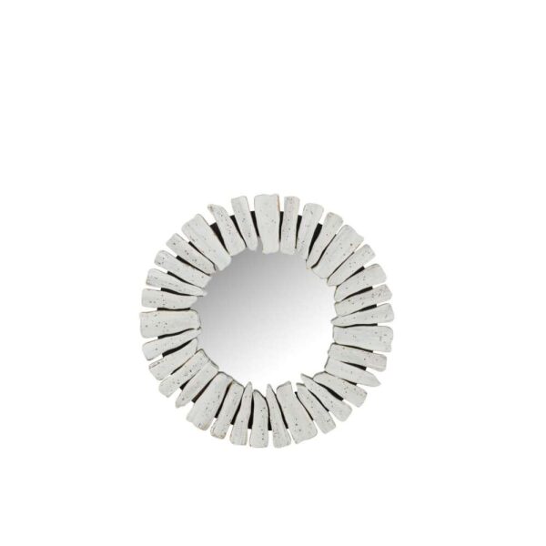 MIRROR VACAY WOOD WHITE SMALL