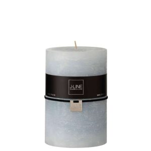 CYLINDER CANDLE  LIGHT BLUE XL 95H
